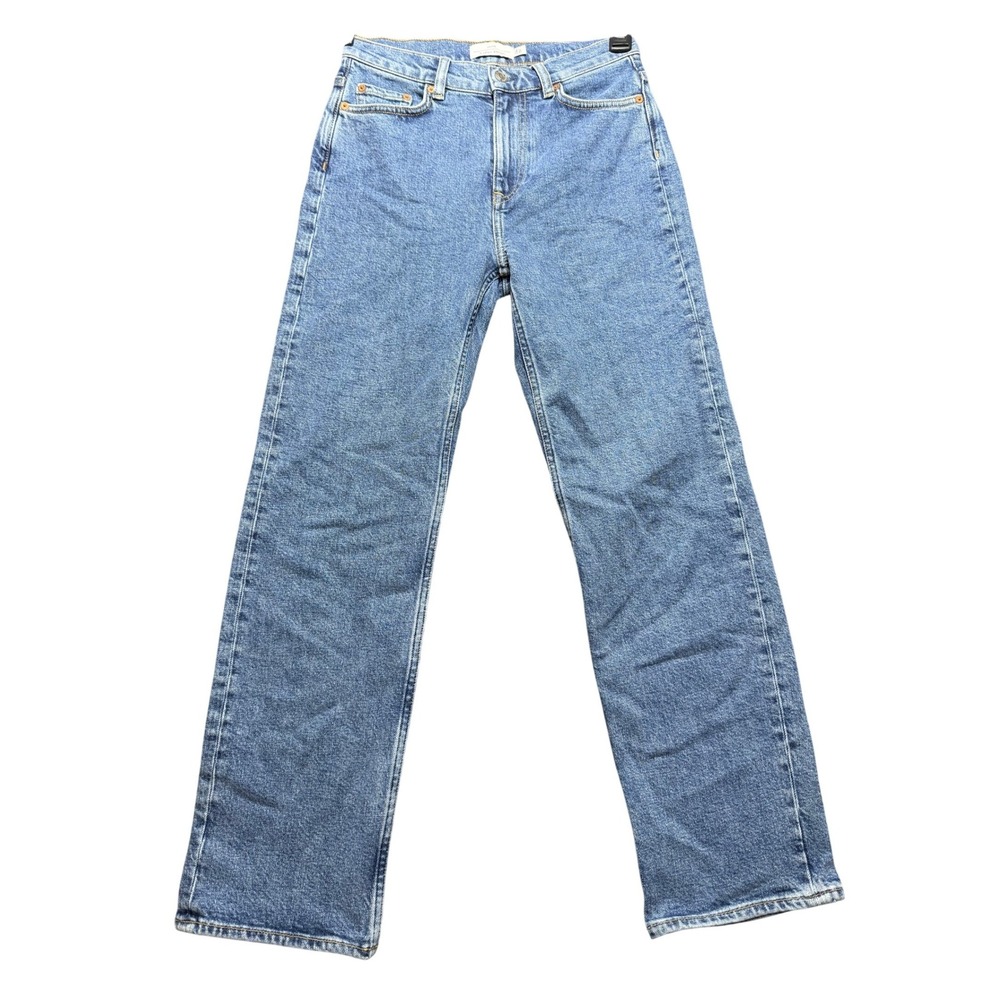 & Other Stories Straight Leg Jeans Womens Size 26 Blue Condition High Rise